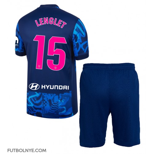 Camiseta Atletico Madrid Clement Lenglet #15 Tercera Equipación para niños 2024-25 manga corta (+ pantalones cortos)